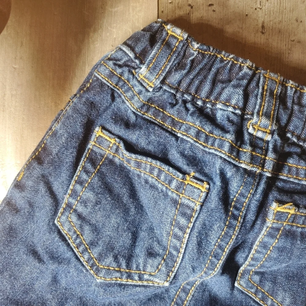 Carter's Baby Boy Dark Wash Denim Blue Jeans Size 9m 100% Cotton NWOT